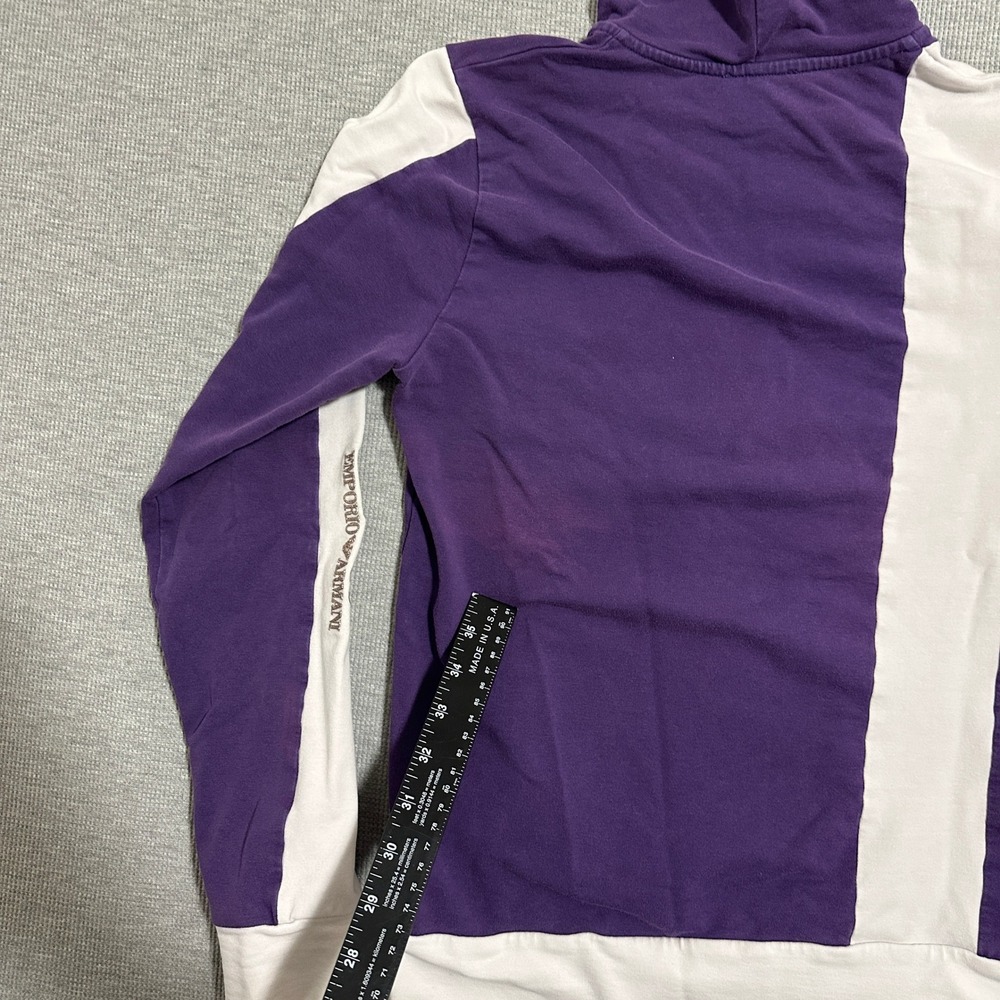 EA7 Emporio Armani Womens Purple Colorblock Full Zip Hoodie Sweatshirt Logo - Picture 5 of 14